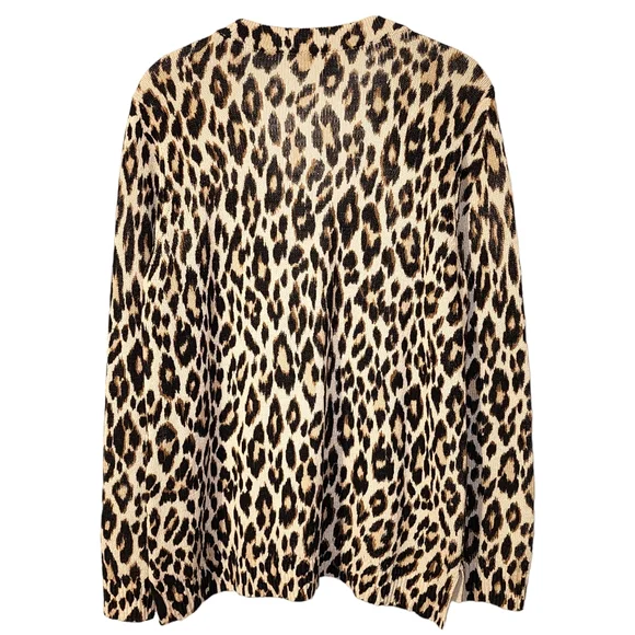 Chico's Reena Animal Print Cardigan | Linen Blend - Picture 2 of 11